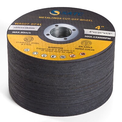 100 Pack 4 inch Metal Cut Off Wheels with 5/8" Arbor Angle Grinder Cutting Disc