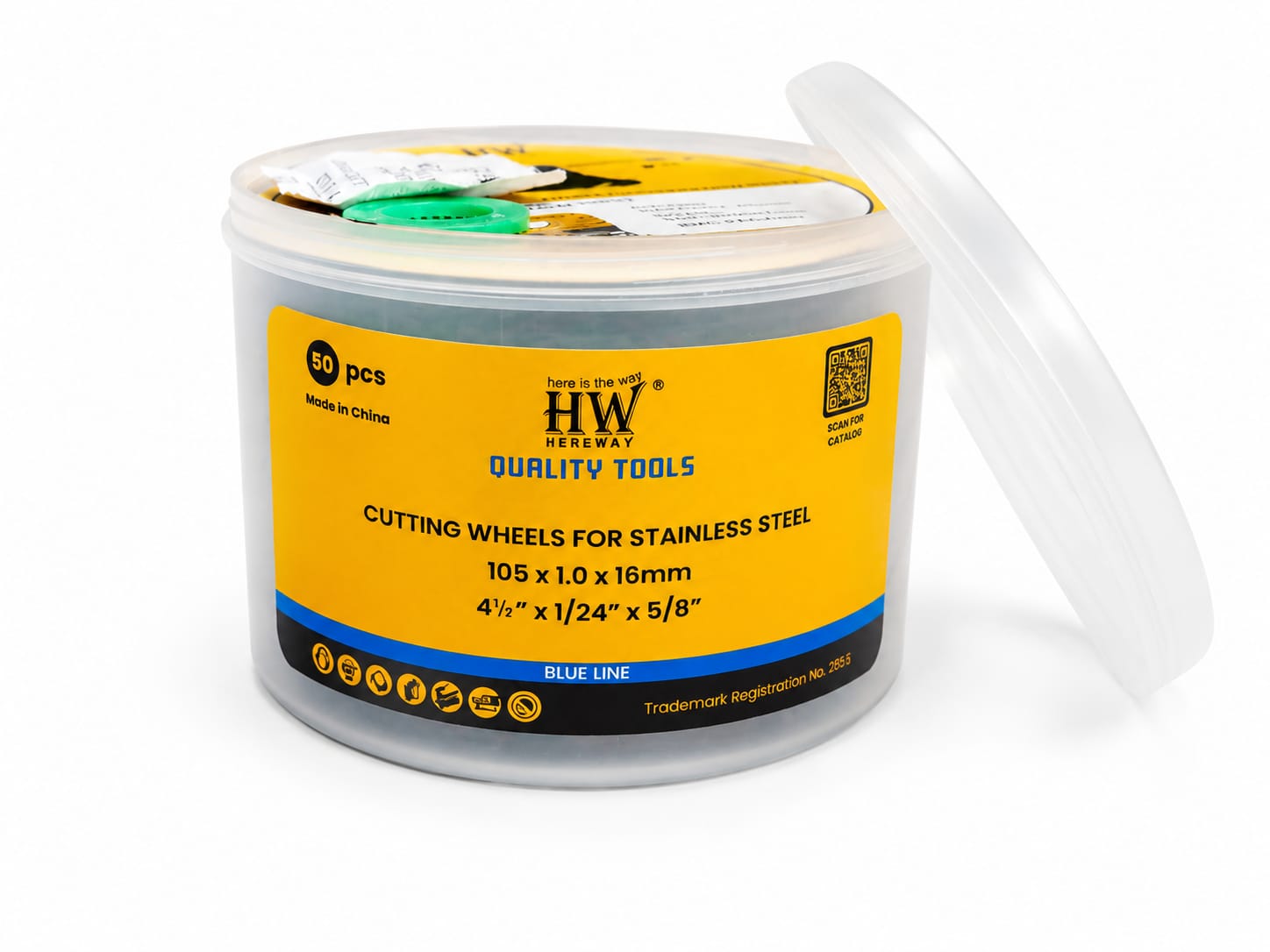 HW Cutting Disc (4"x1/24"x5/8" (105x1.0x16mm) BLACK)