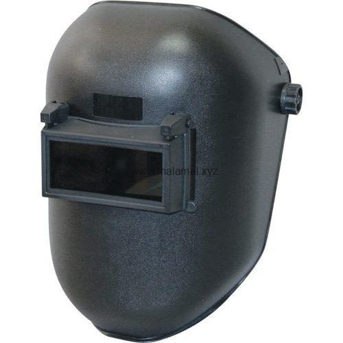 MUREX Black Welding Helmet, PVC Plastic with Black welding glass attached